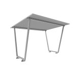 QUADRO PIANO - Pensilina per bici con copertura piana