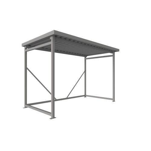 ECOBOX LUX - Pensilina bici con tetto piano